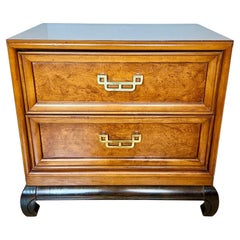 Chinoiserie Henry Link Burl Nightstand on Ming Base