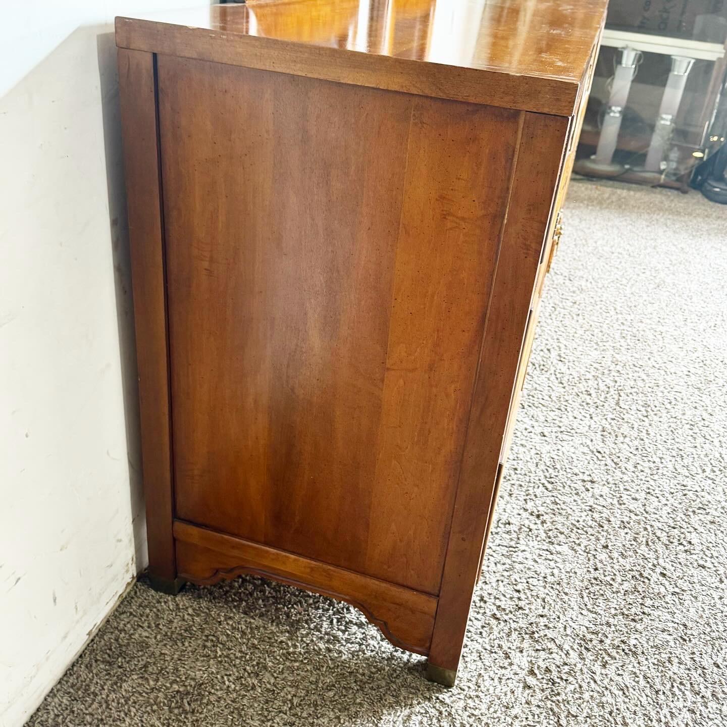 Late 20th Century Chinoiserie Henry Link “Mandarin” Dresser With Mirrors by Lexington Furniture For Sale