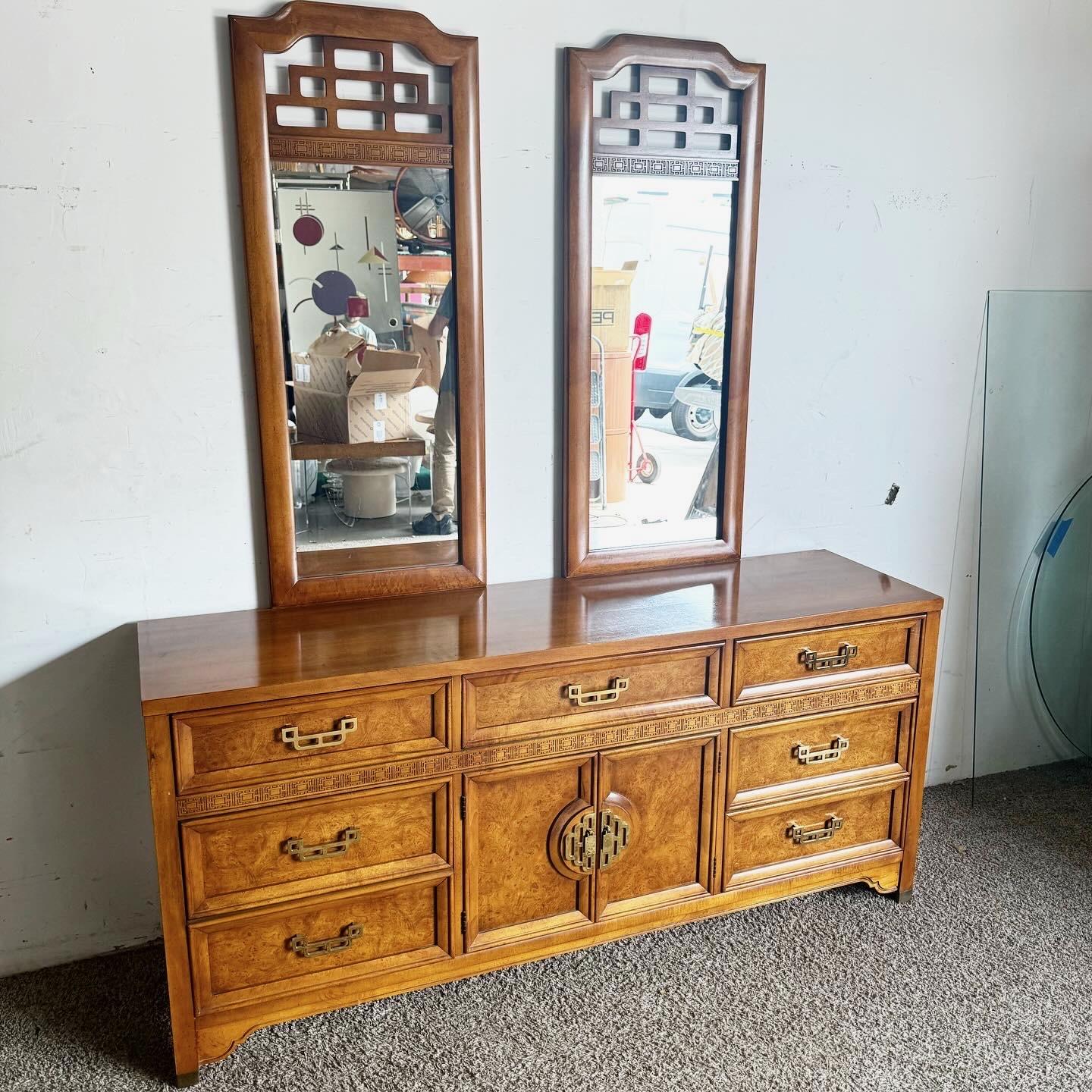 Chinoiserie Henry Link “Mandarin” Dresser With Mirrors by Lexington Furniture For Sale 1