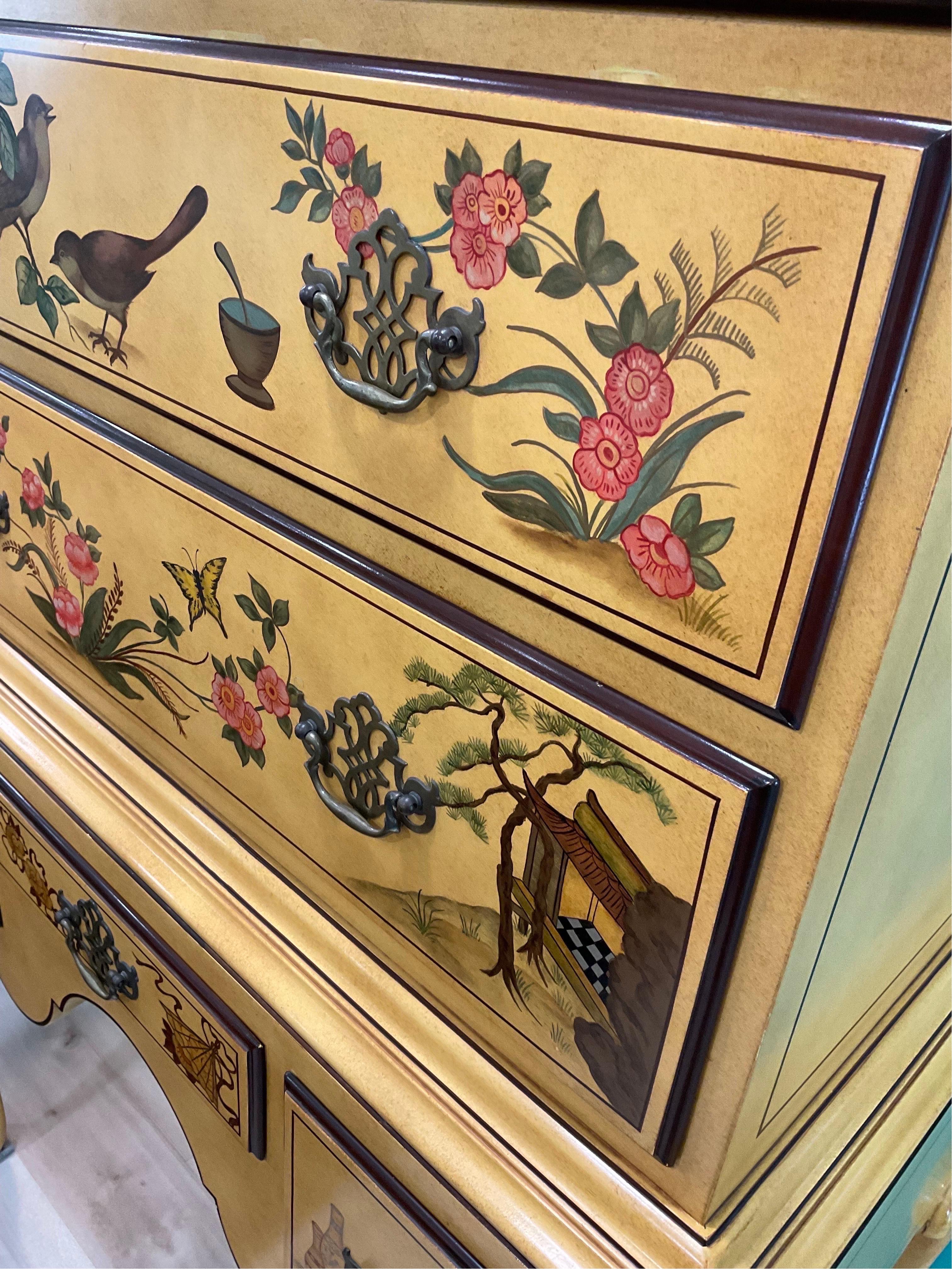 American Chinoiserie Highboy from Baker Furniture  For Sale