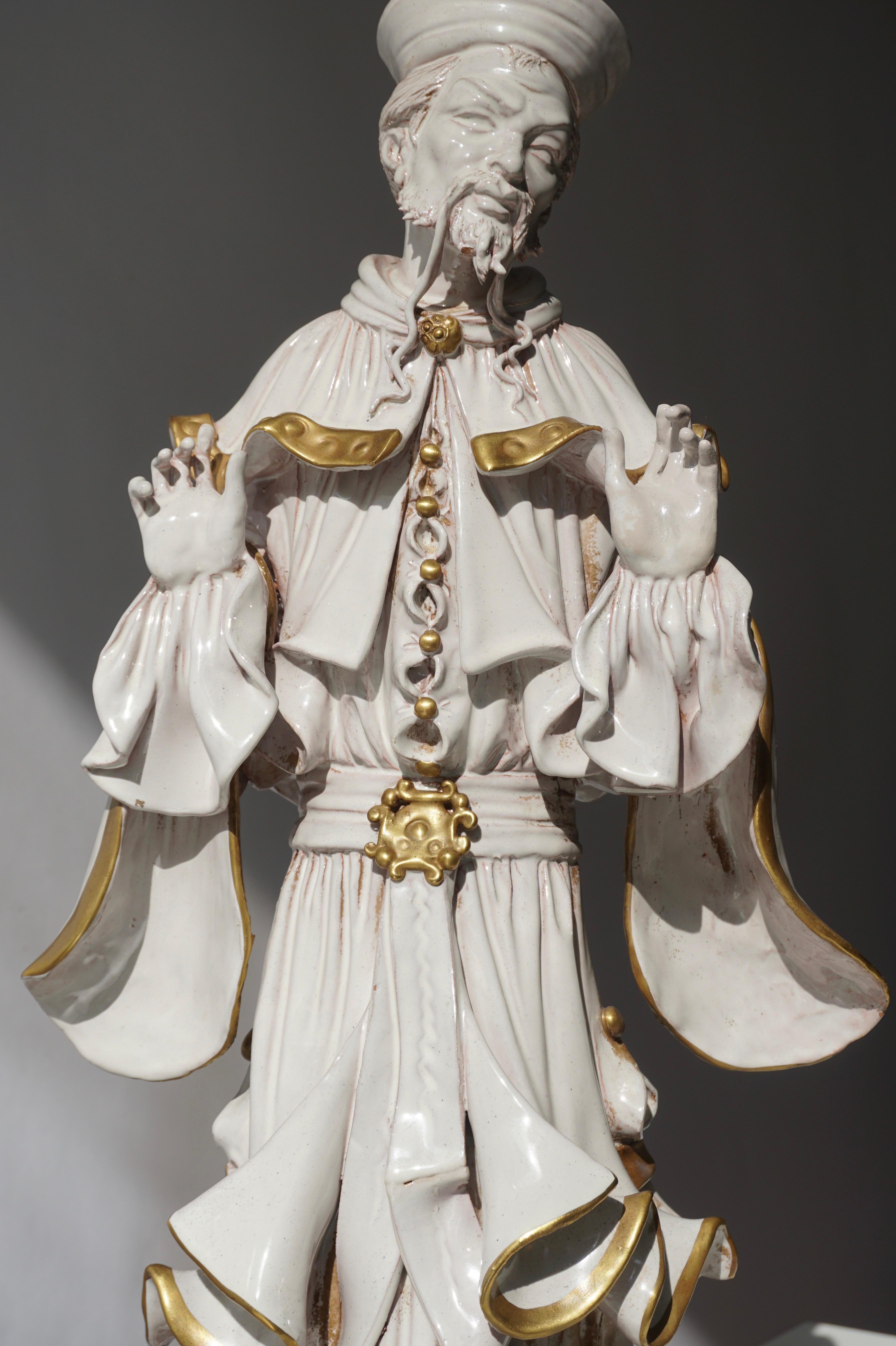 Figure en porcelaine italienne de Batiguani en vente 10