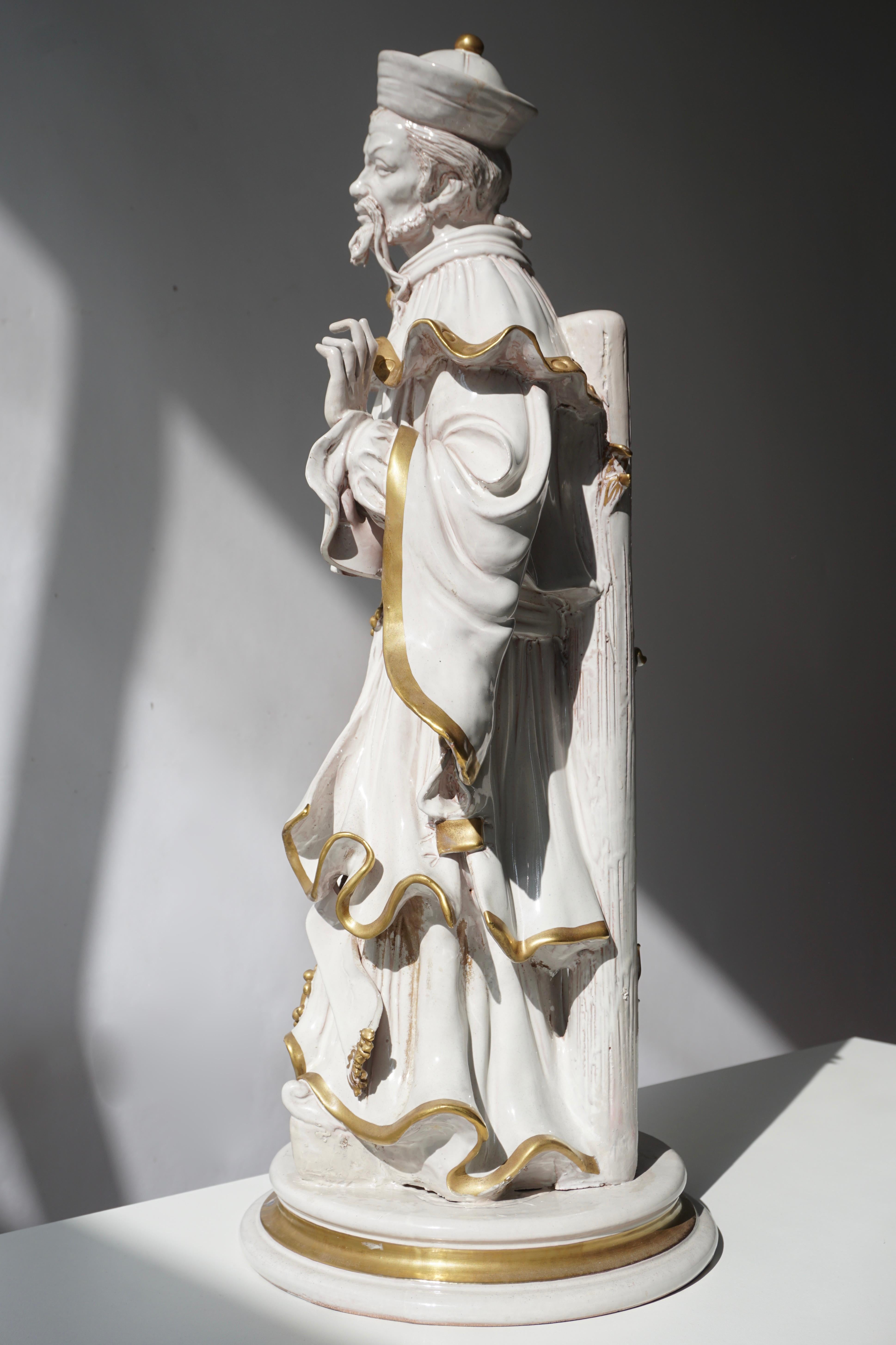Ceramic Italian Porcelain Figure by Batiguani For Sale
