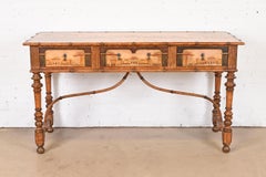 Chinoiserie Jacobean Hand Painted Sideboard Server, Bar Table, or Center Table