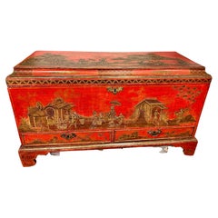 Chinoiserie/Japanned Coffer or Chest, 18th Century
