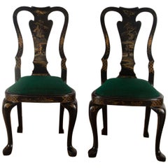 Chinoiserie Japanned Side Chairs Chinoiserie Japanned Side Chairs