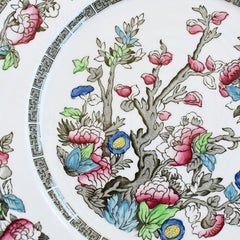 Chinoiserie Johnson Brothers Dinner Plate in Indian Tree Pattern, England