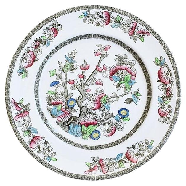 Chinoiserie Johnson Brothers Dinner Plate in Indian Tree Pattern, England For Sale