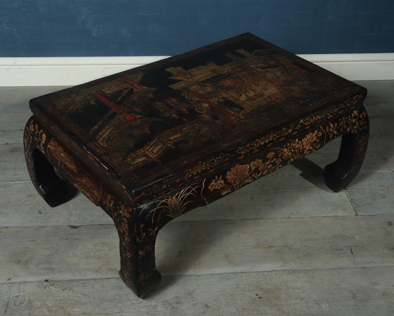 Wood Chinoiserie Kang Table, Late 17th Century