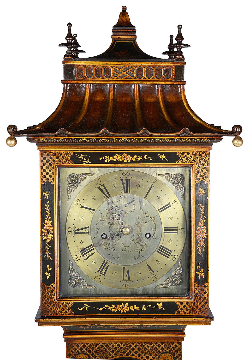 chinoiserie grandfather clock
