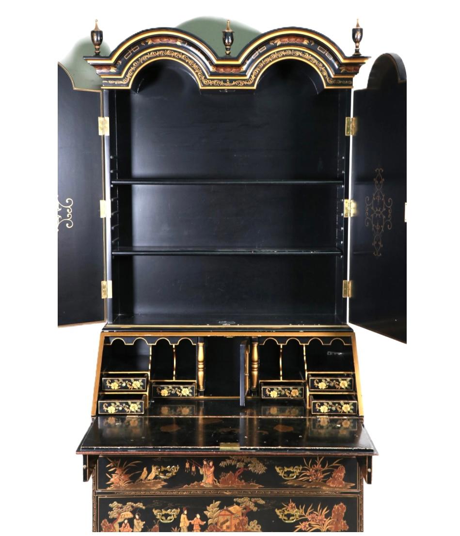 Libreria secretaire in lacca Chinoiserie In condizioni discrete in vendita a Bradenton, FL