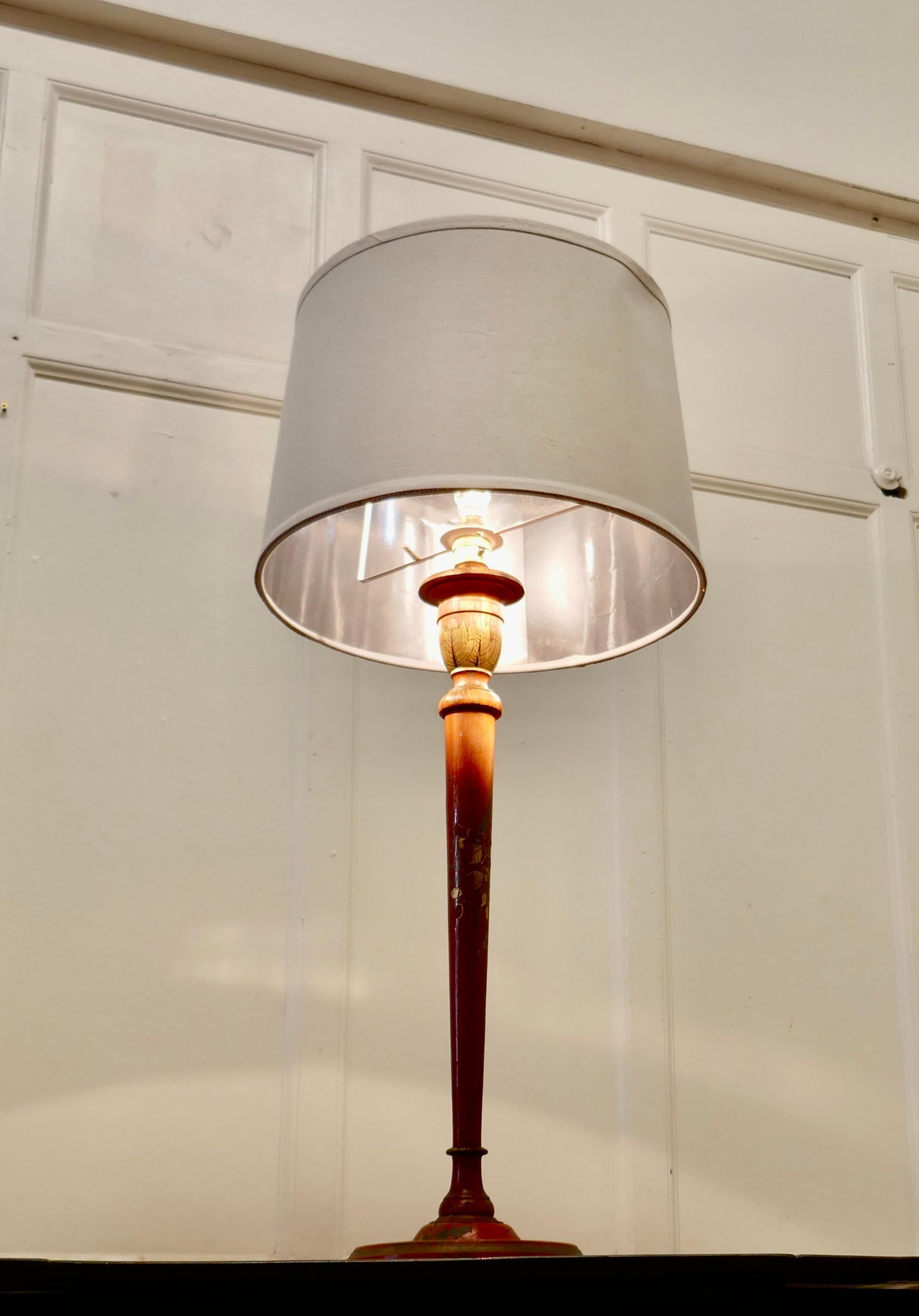 Lampe de table en laque chinoiseries Bon état - En vente à Chillerton, Isle of Wight