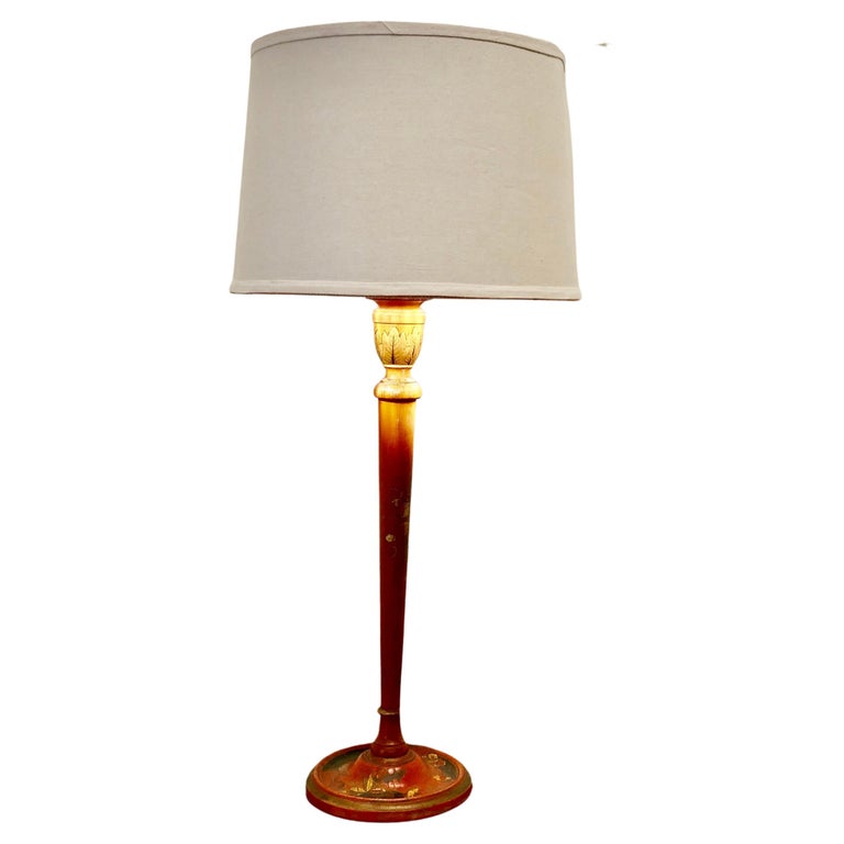 Chinoiserie Lacquer Table Lamp For Sale at 1stDibs