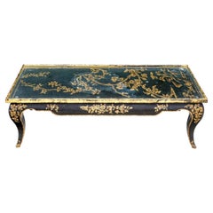 Lackierter und vergoldeter Cocktailtisch im Chinoiserie-Stil
