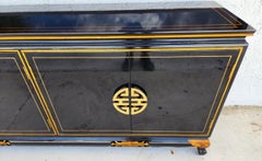 Buffet laqué chinois vintage et doré asiatique