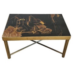 Chinoiserie Couchtisch aus vergoldetem Metall im Jansen-Stil