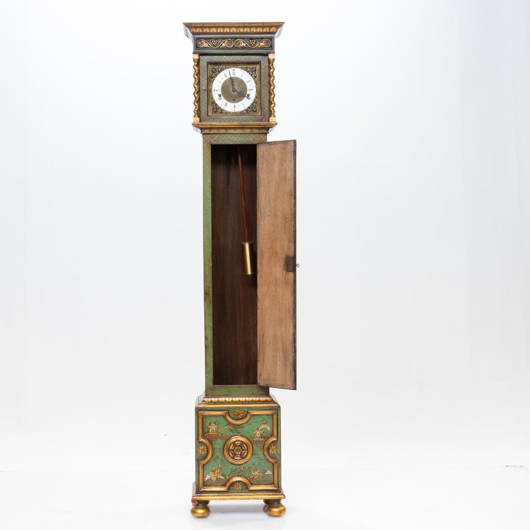 Chinoiserie Lacquered Grandmother Clock at 1stDibs