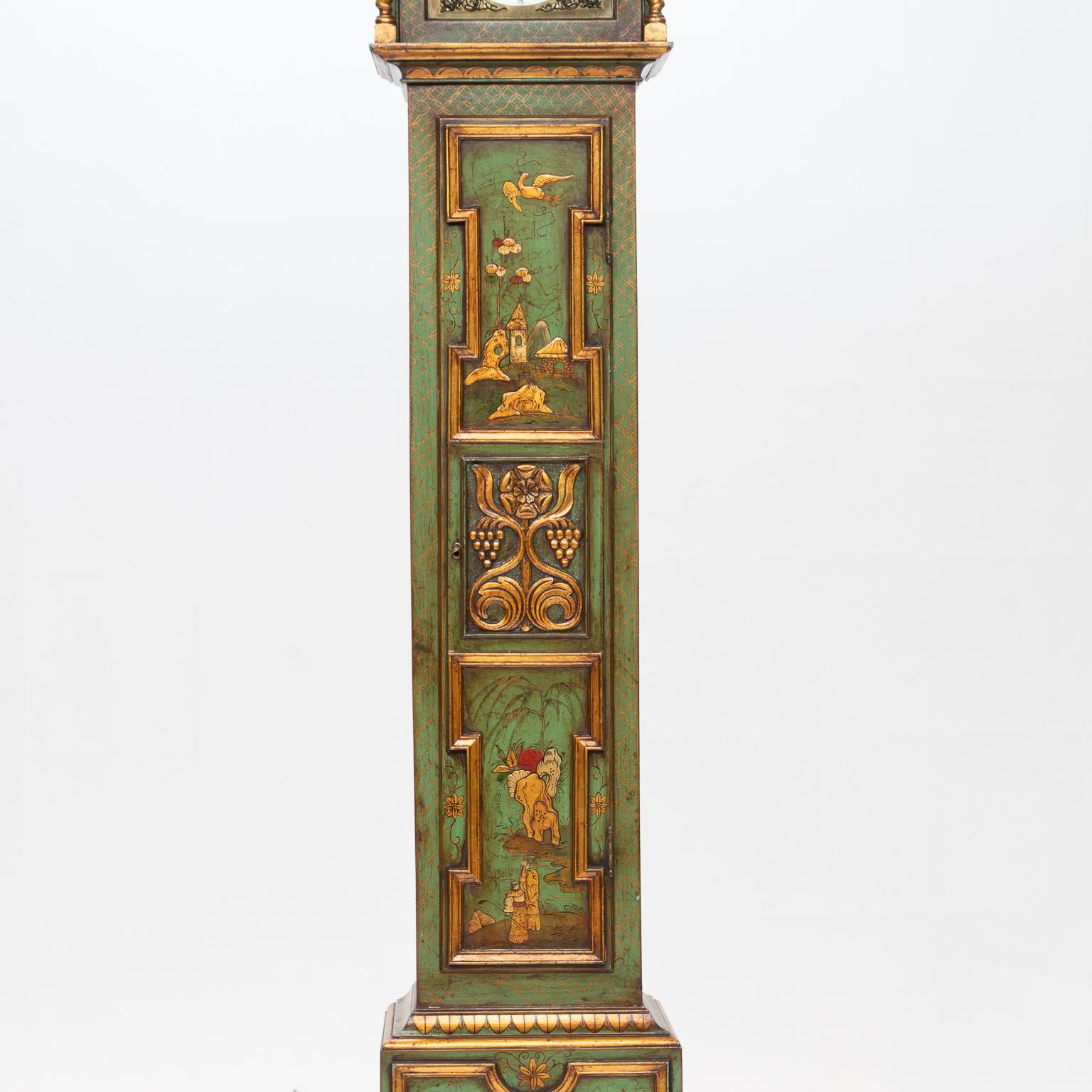 Chinoiserie Lacquered Grandmother Clock 1