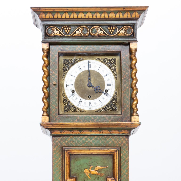 Chinoiserie Lacquered Grandmother Clock at 1stDibs