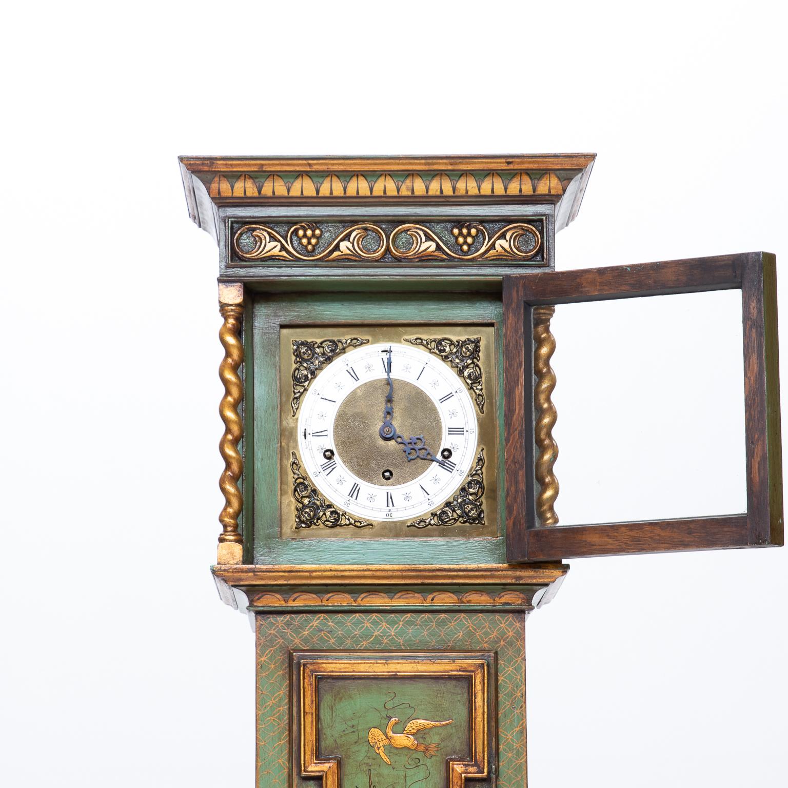 Chinoiserie Lacquered Grandmother Clock 3