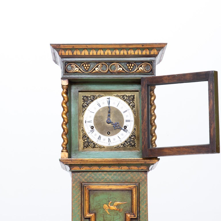 Chinoiserie Lacquered Grandmother Clock at 1stDibs