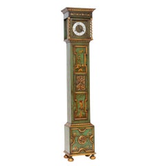 Horloge grand-mère laquée chinoiseries