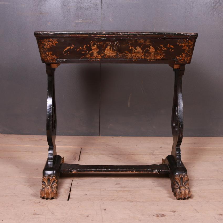 Early 19th century English chinoiserie lamp table, 1820.
Ref: H



Dimensions:
25 inches (64 cms) wide
15.5 inches (39 cms) deep
27.5 inches (70 cms) high.