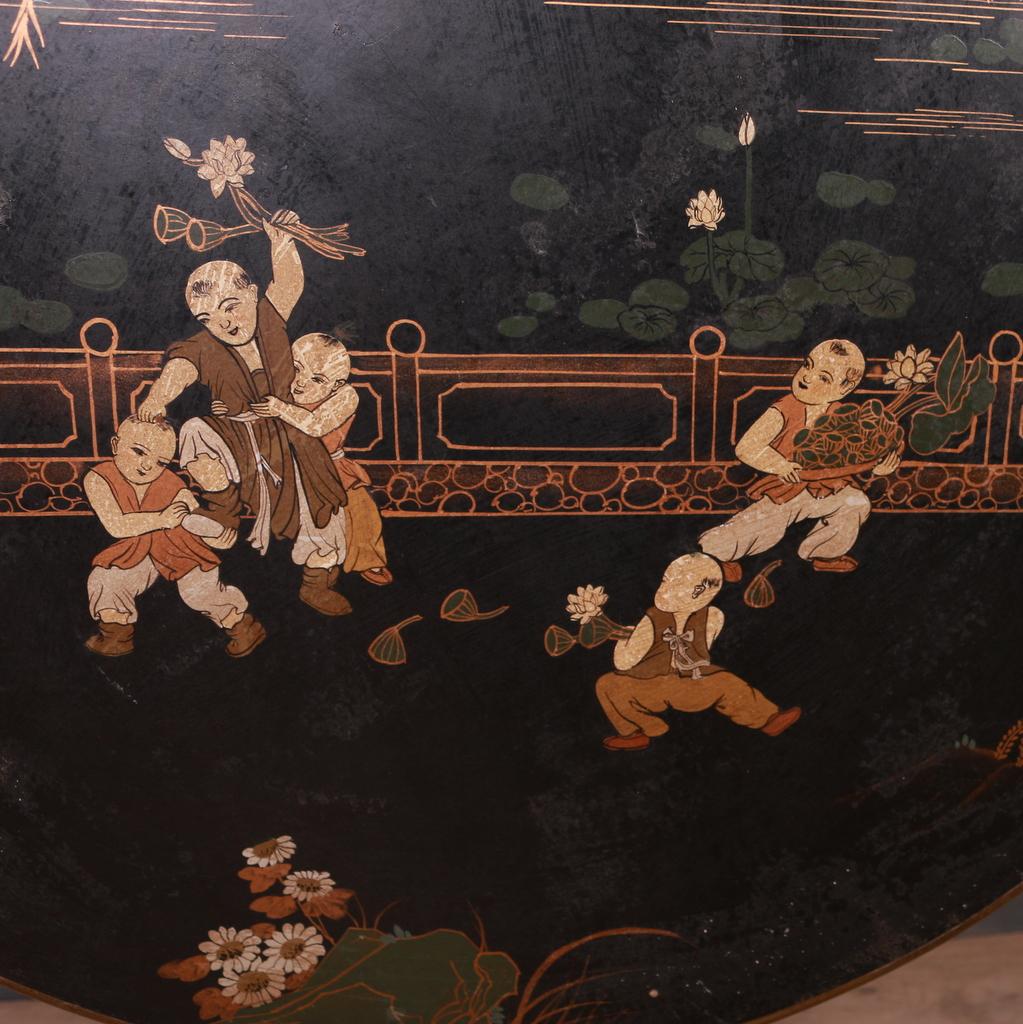 English Chinoiserie Lamp Table