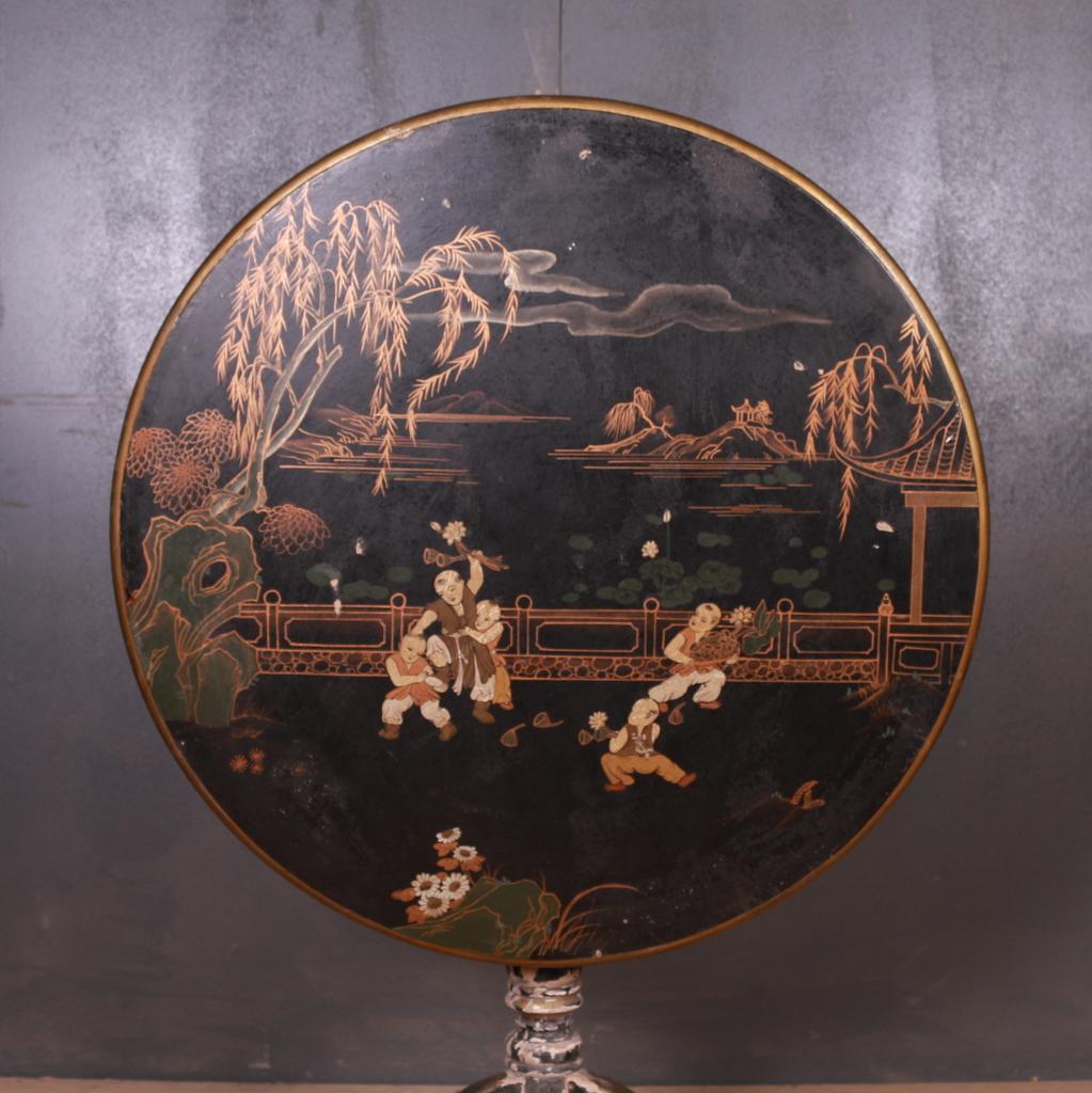 19th Century Chinoiserie Lamp Table