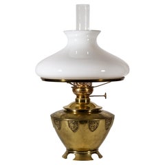Große Bronze-Tischlampe mit elektrifizierter Ölurne, Drachen und Blumen, Chinoiserie-Dekor, Chinoiserie
