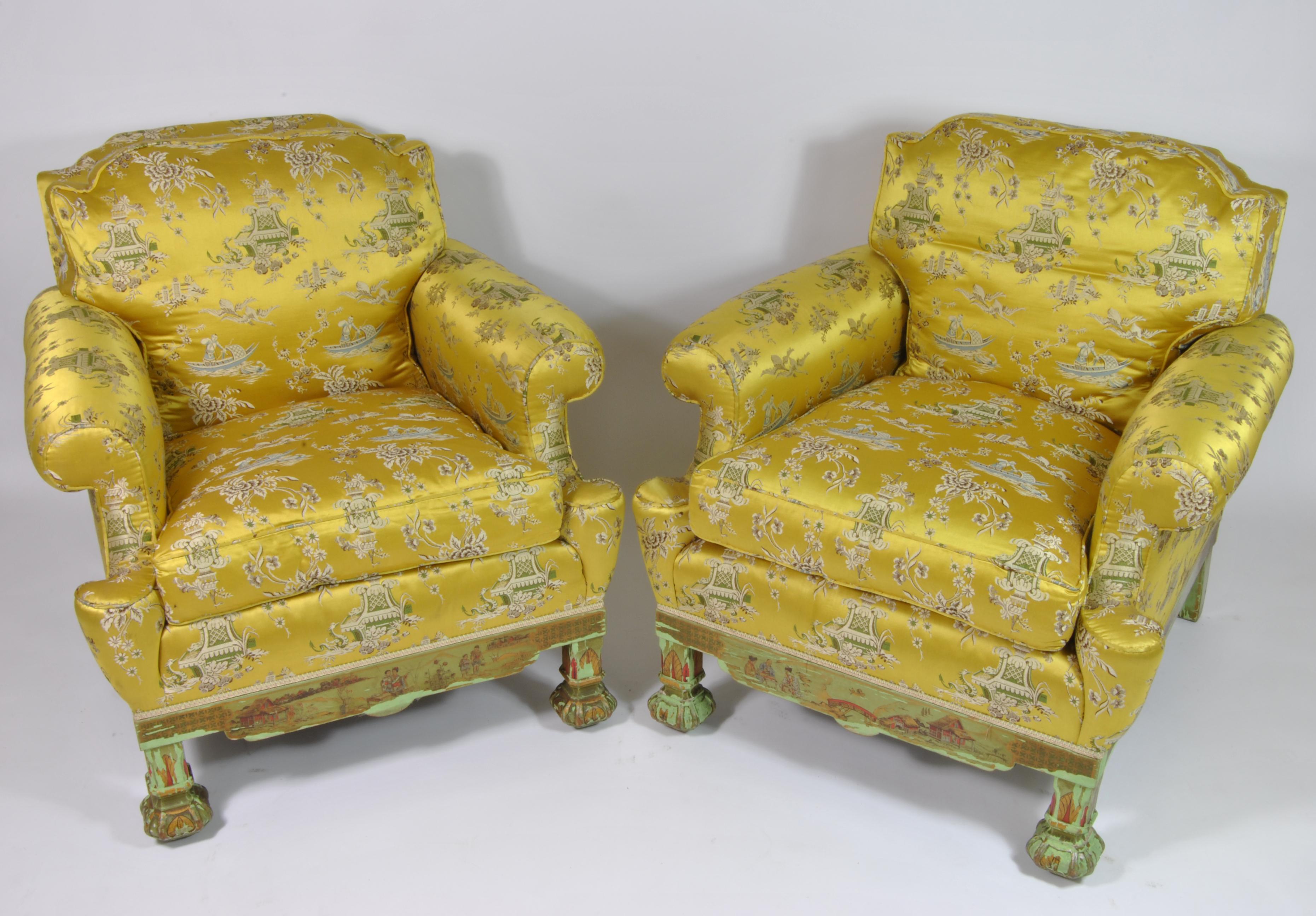 Chinoiserie Living Room with Sofa and Armchairs, France, 1890 For Sale 1