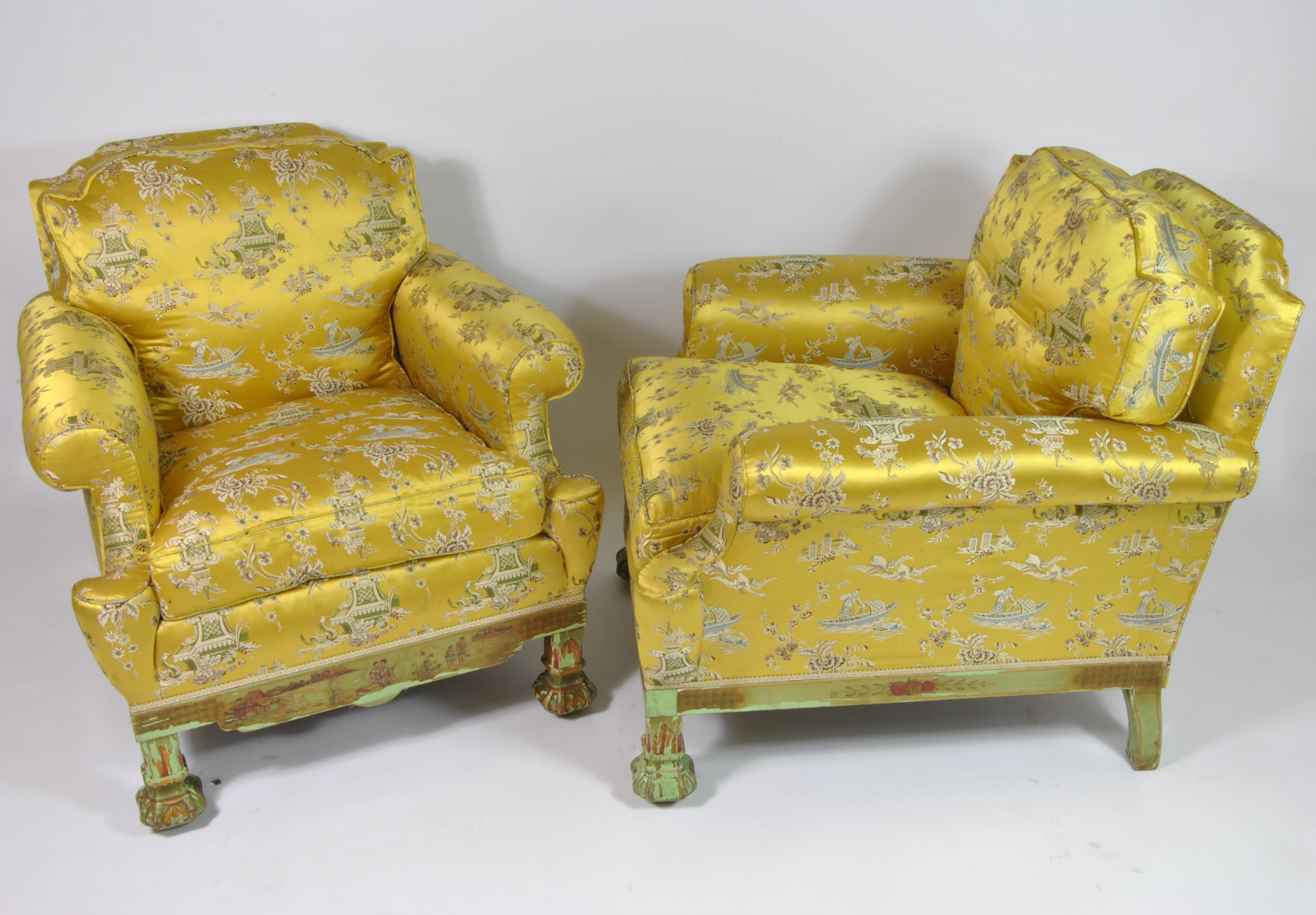 Chinoiserie Living Room with Sofa and Armchairs, France, 1890 For Sale 2