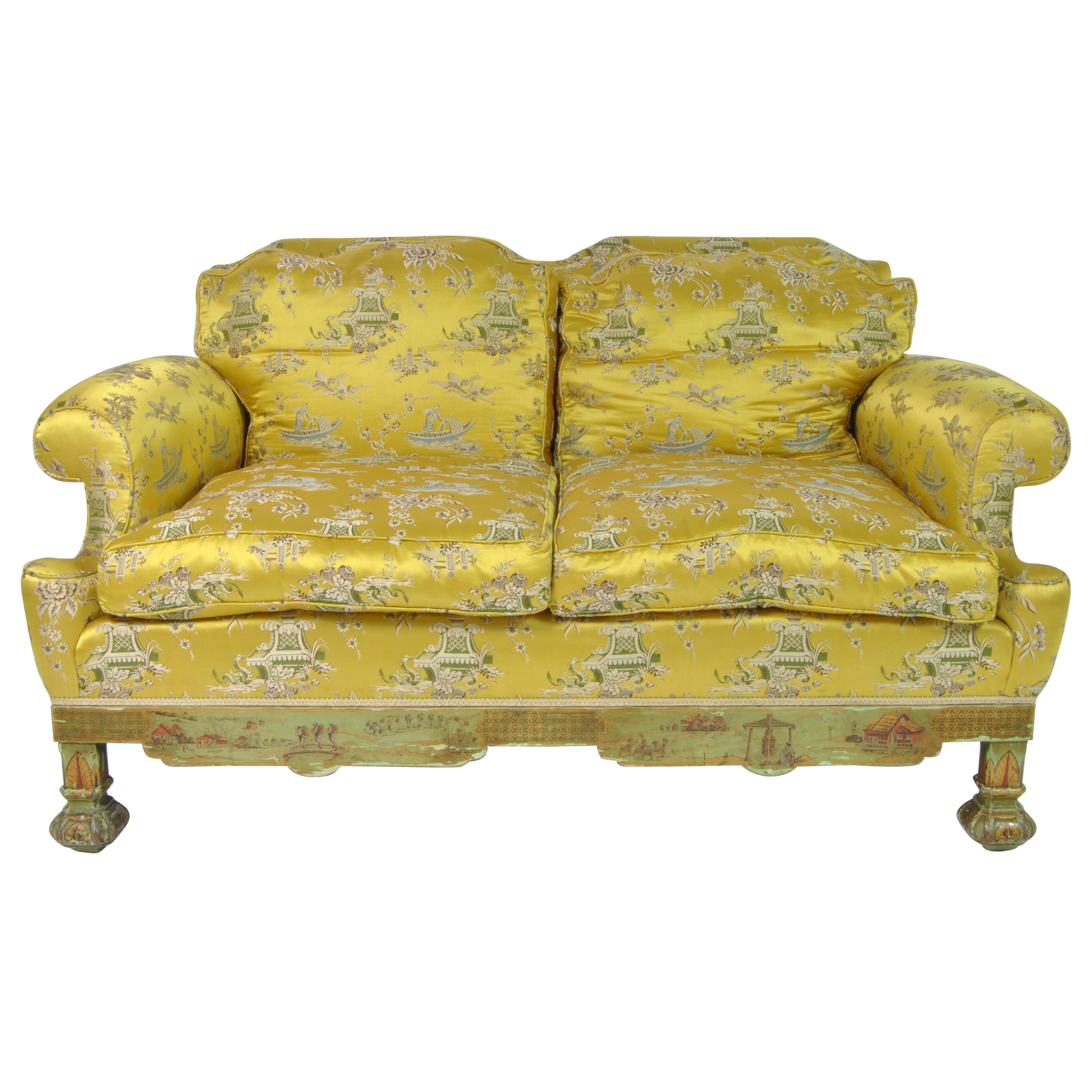 Chinoiserie Living Room with Sofa and Armchairs, France, 1890 For Sale