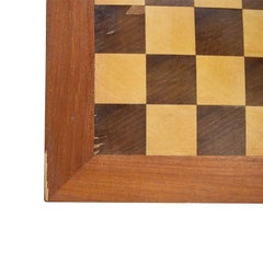 Chinoiserie Low Square Wood Chess or Checkers Game Table