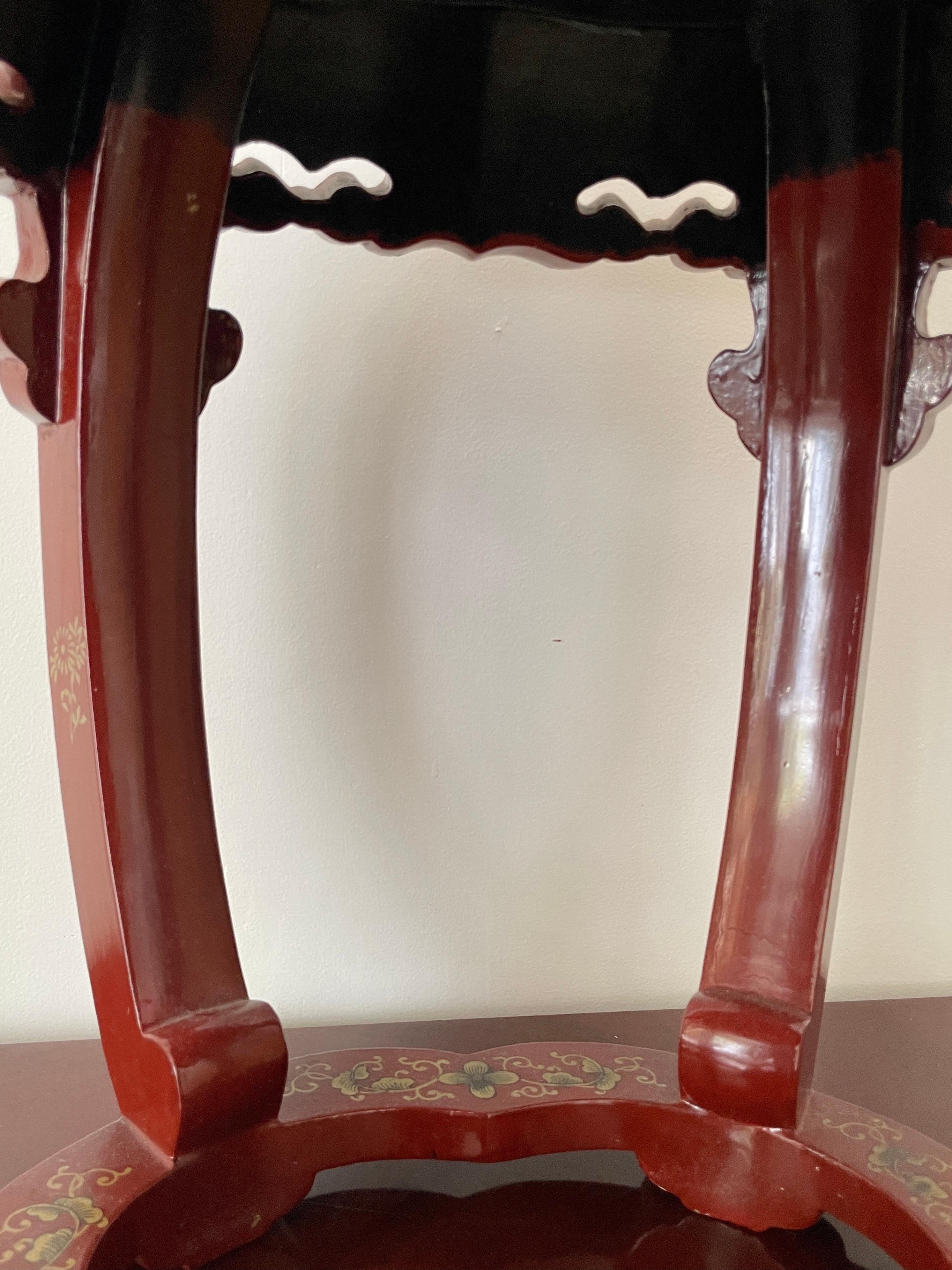 Chinoiserie Low Stool in Original Finish For Sale 6