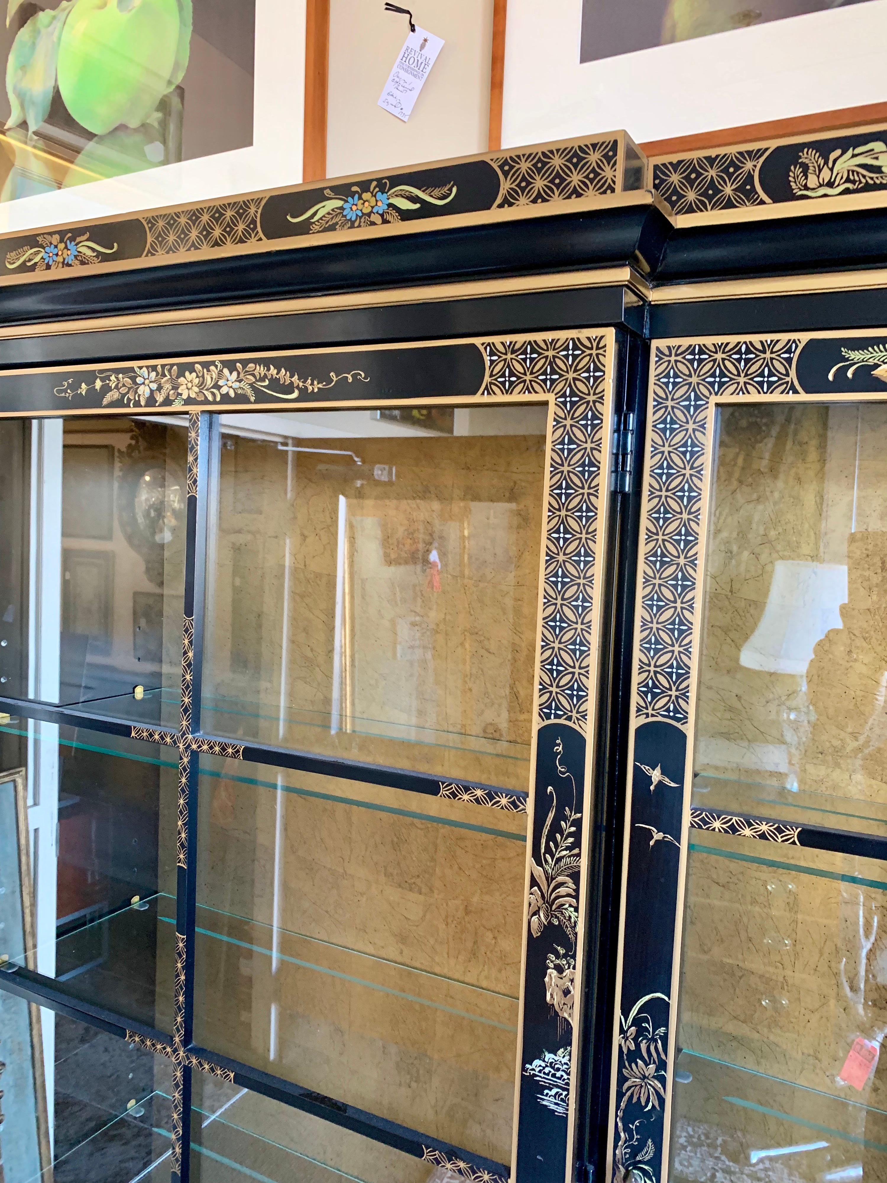 black china cabinet hutch