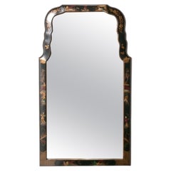 Chinoiserie Mirror with Hand Painted Details 37.5h x 21.5w
