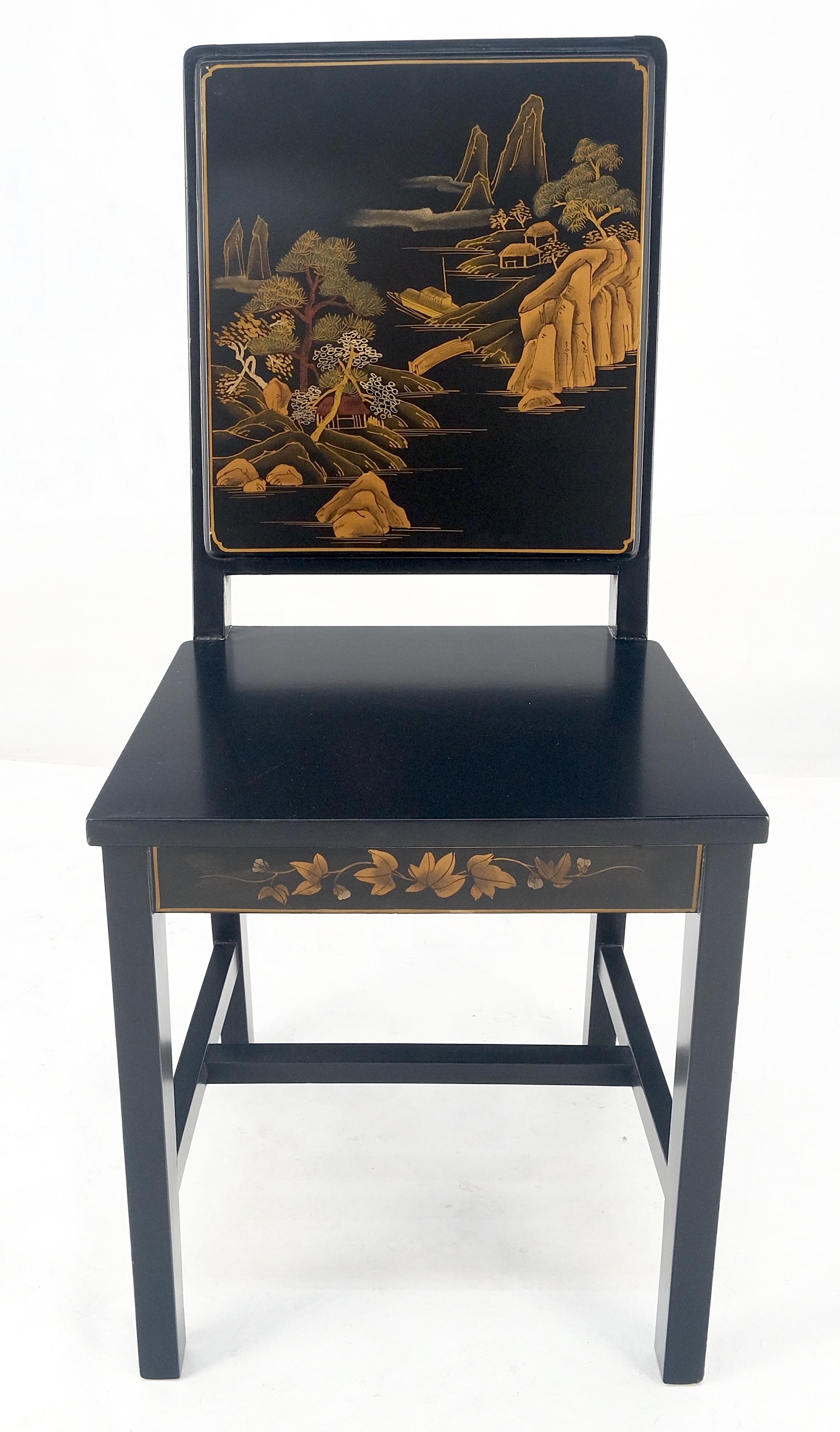 Chinoiserie Multiple Compartments Asian Writing Table Desk Rounded Bach MINT For Sale 11