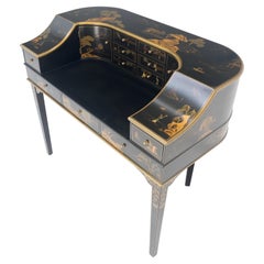 Chinoiserie Multiple Compartments Asian Writing Table Desk Rounded Bach MINT