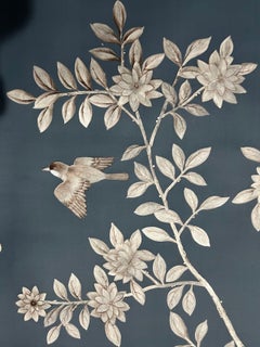 Chinoiserie Murals Chinoiserie Wallpaper Hand Painted Silk Wallpaper