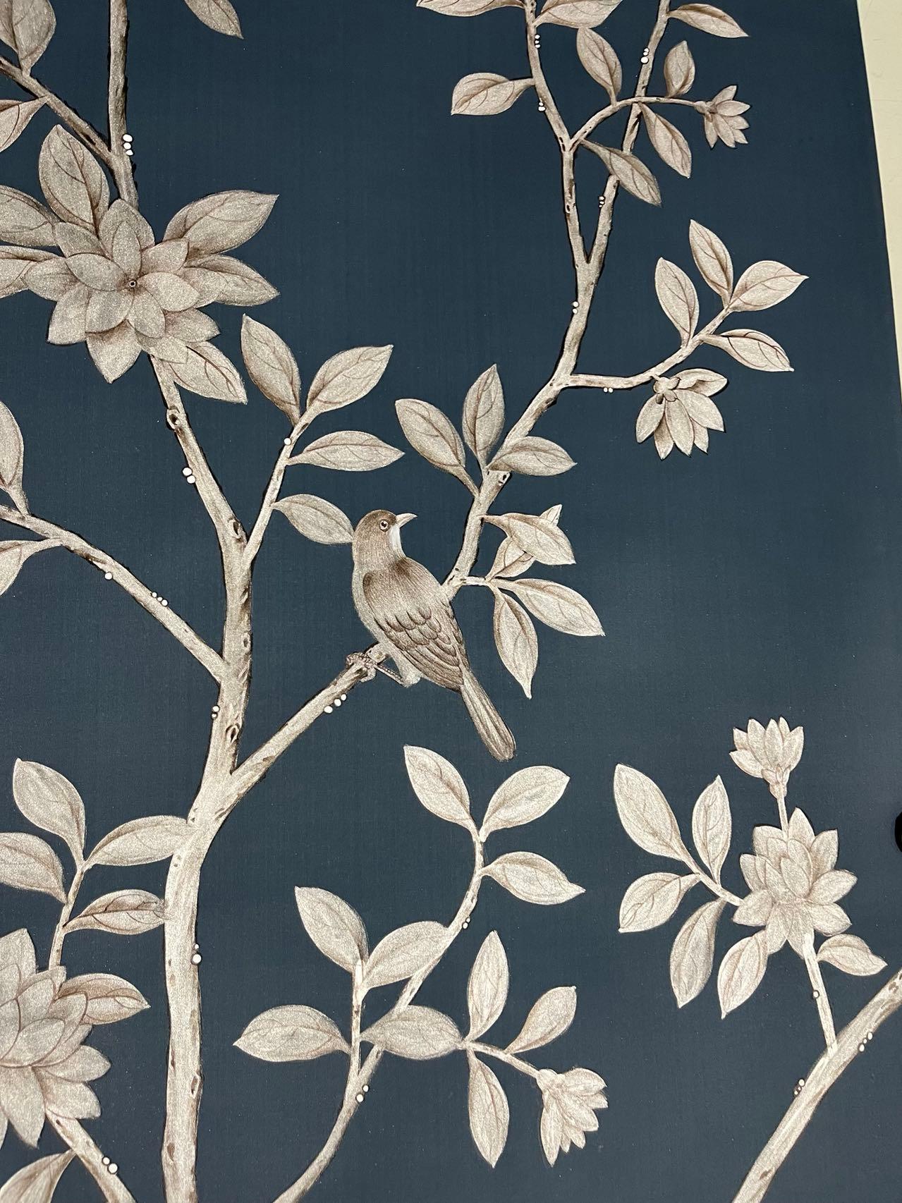 silk chinoiserie wallpaper