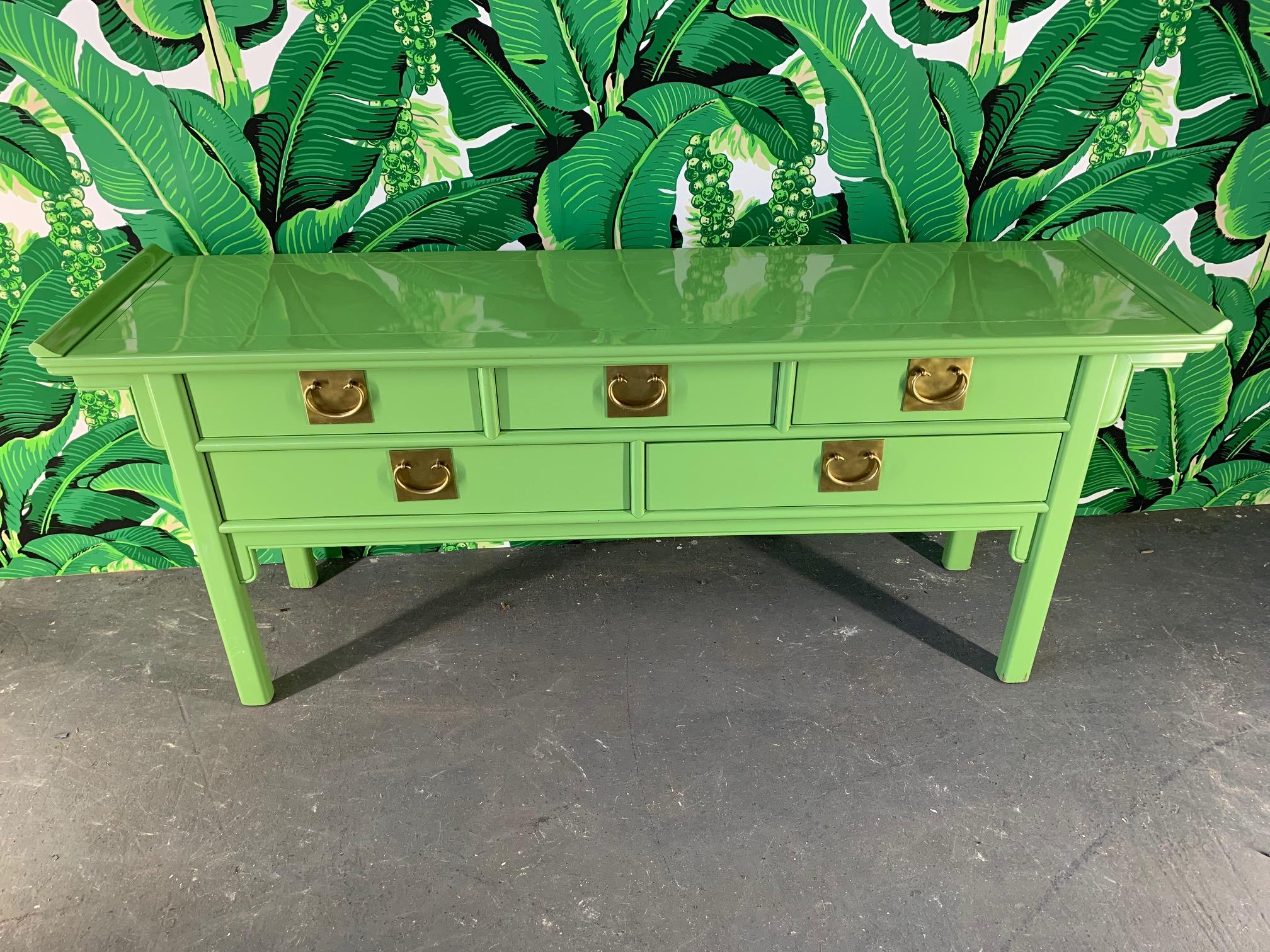 chinoiserie console table