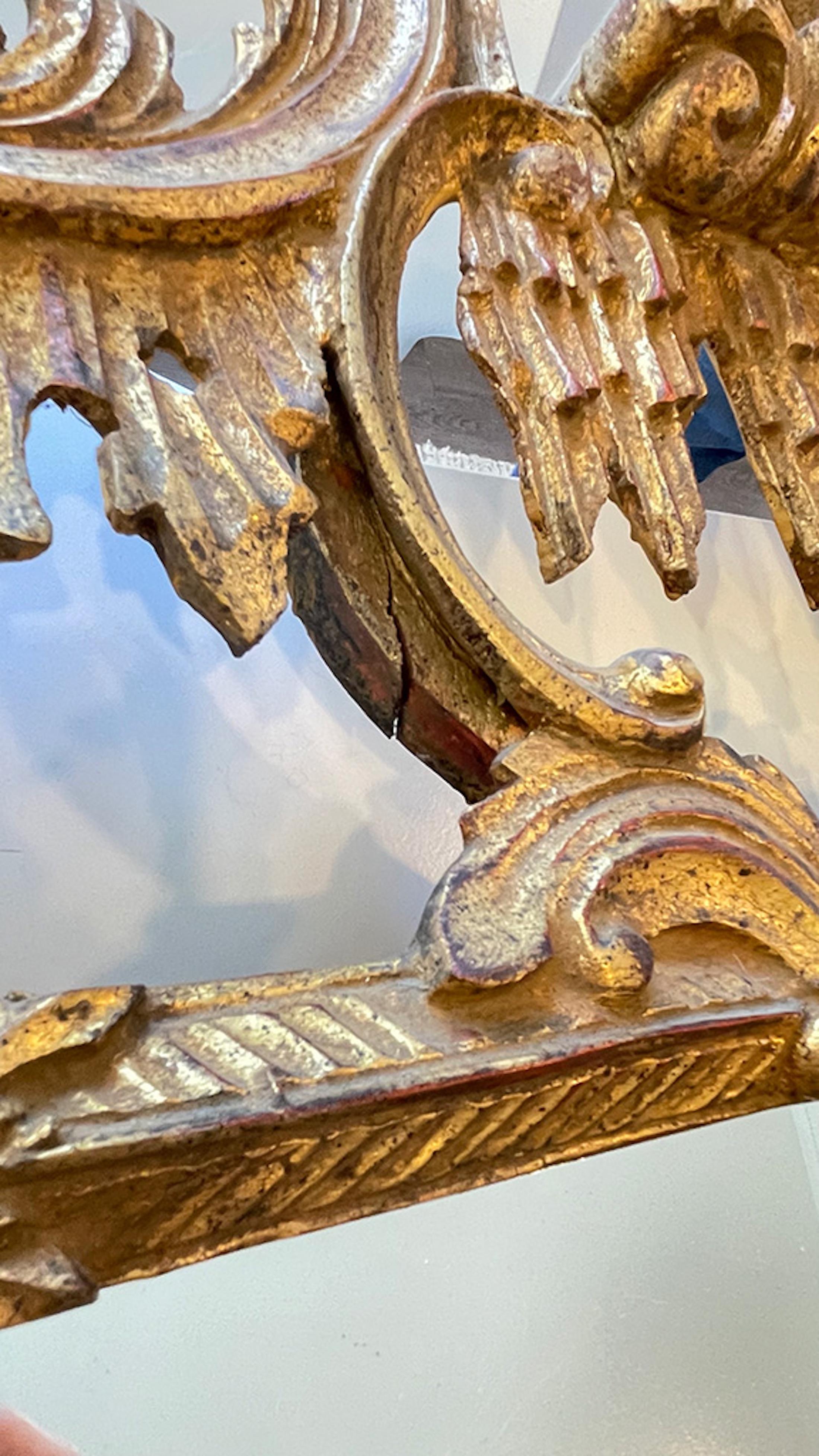 Miroir Chinoiserie Pagode en bois doré en vente 2