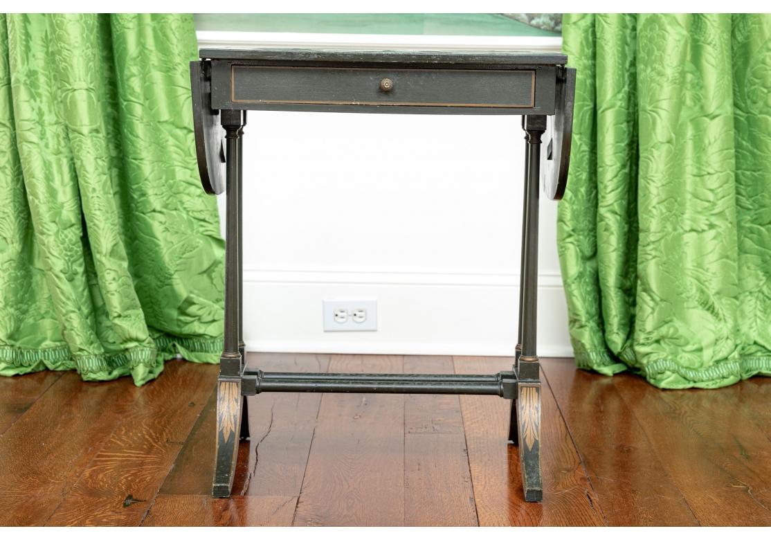 Chinoiserie Paint Decorated Drop Leaf Table For Sale 7