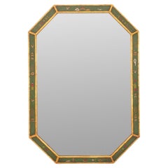 Chinoiserie Painted and Gilded Octagonal  Mirror