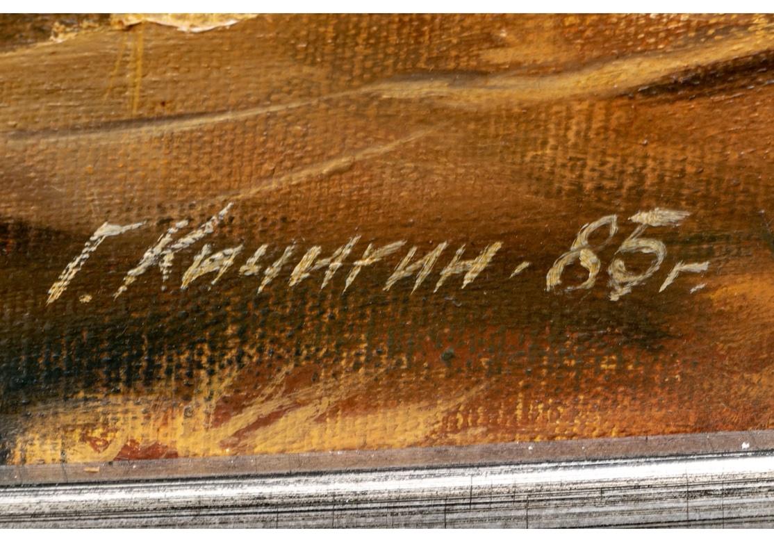 K.G. Megrovich, Russie, Signé  Huile sur toile d'un paysage désuet  en vente 3