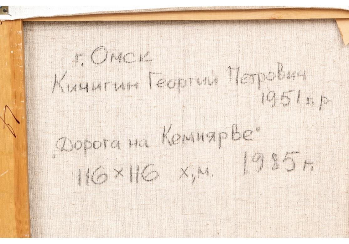 K.G. Megrovich, Russie, Signé  Huile sur toile d'un paysage désuet  en vente 1