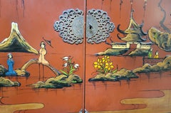 Chinoiserie Painted Cabinet Circa. 1930's