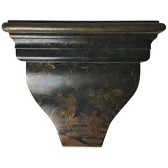 Chinoiserie Painted Decorative Wall Shelve