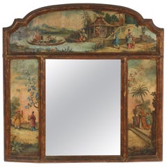 Chinoiserie Painted Italian Mirror