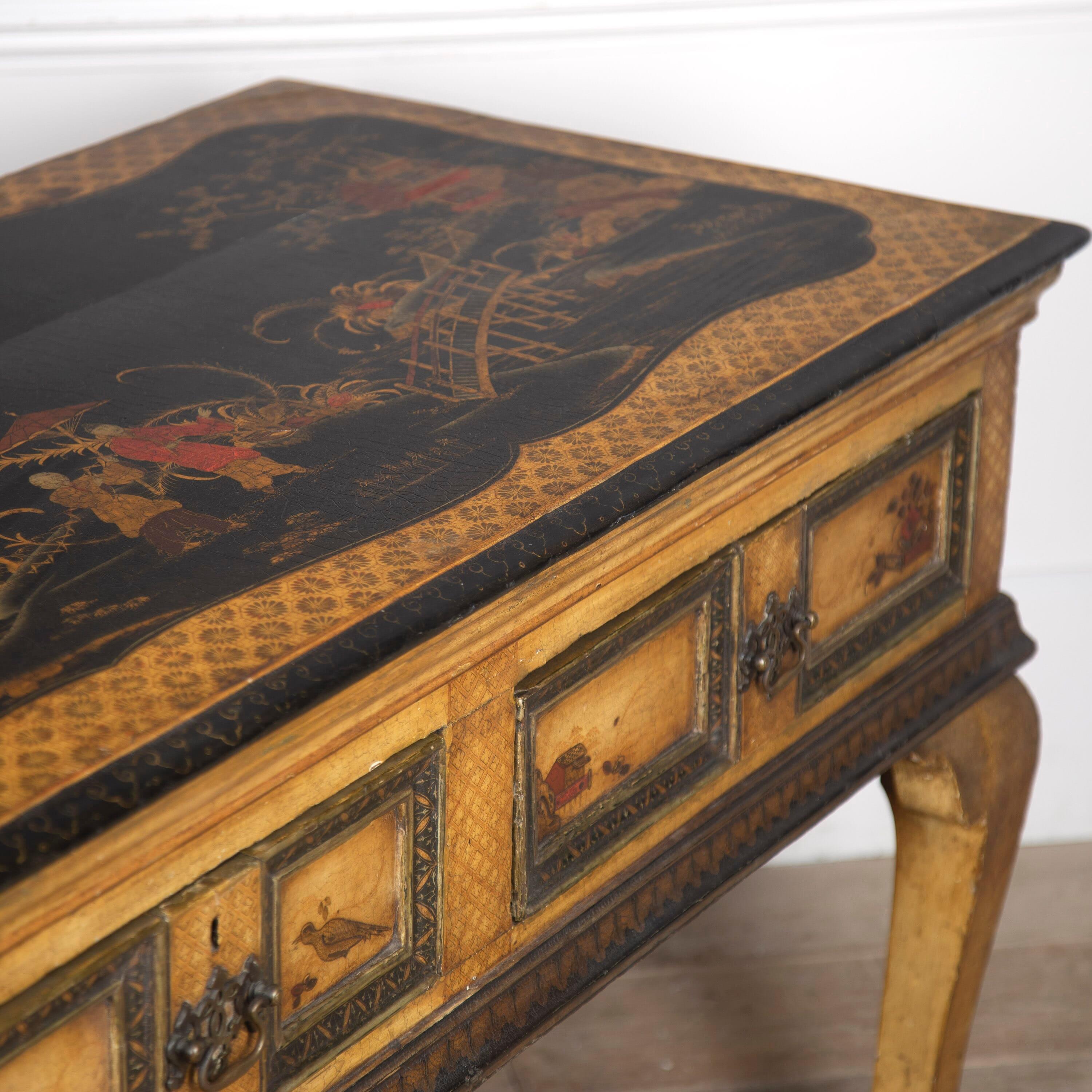 Chinoiserie Painted Serving Table For Sale 2